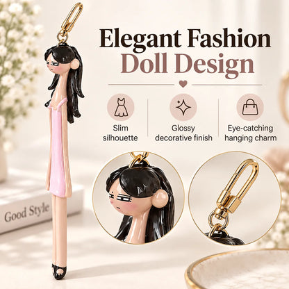 Fashion Girl Doll Bag Charm – Cute Clip-On Purse Accessory ✨