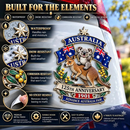 💯🦘Australia 125th Anniversary Commemorative Metal Car Emblem