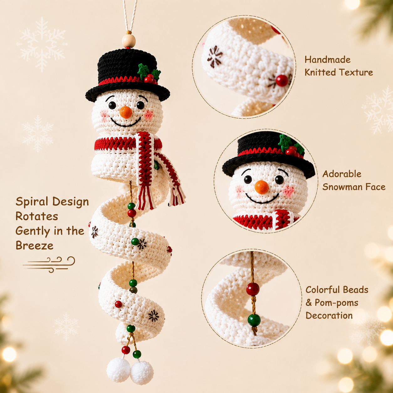 🎄 Handmade Christmas Crochet Ornament Kit - The Perfect DIY Holiday Gift & Decoration