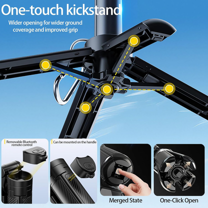 4-in-1 Magnetic Selfie Stick Tripod with Bluetooth Remote
