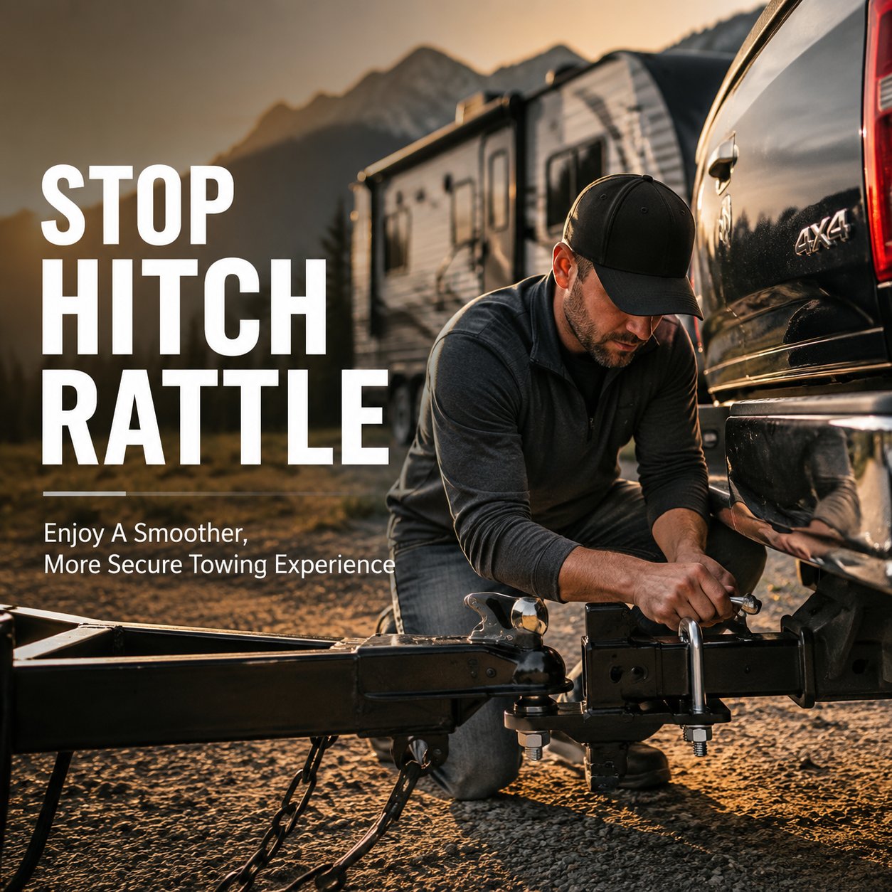 Heavy-Duty Trailer Hitch Anti-Rattle Stabilizer