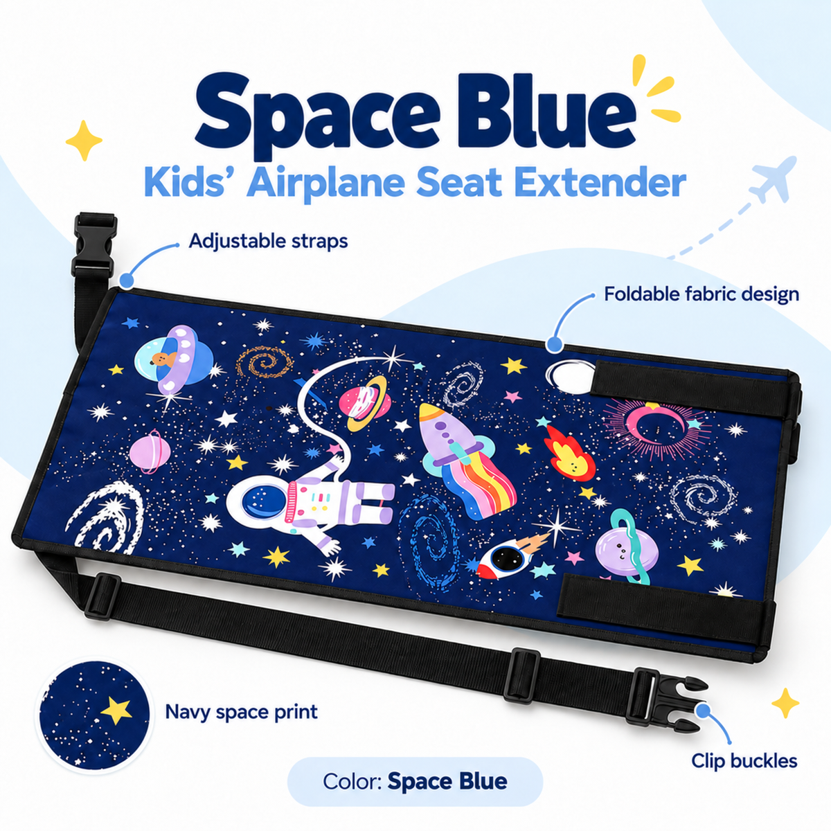 ✈️ Kids’ Airplane Seat Extender – Foldable Travel Leg Rest, No Inflation Needed 🚀