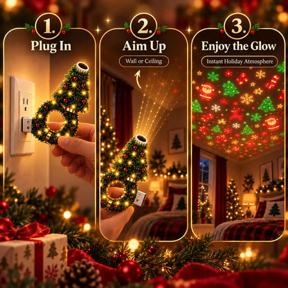 🎁2026 New USB Plug-In Christmas Projector Night Light