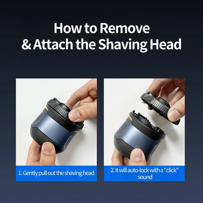 🪒 6-Blade Cordless Head Shaver – Smooth Wet & Dry Shaving