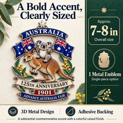💯🦘Australia 125th Anniversary Commemorative Metal Car Emblem