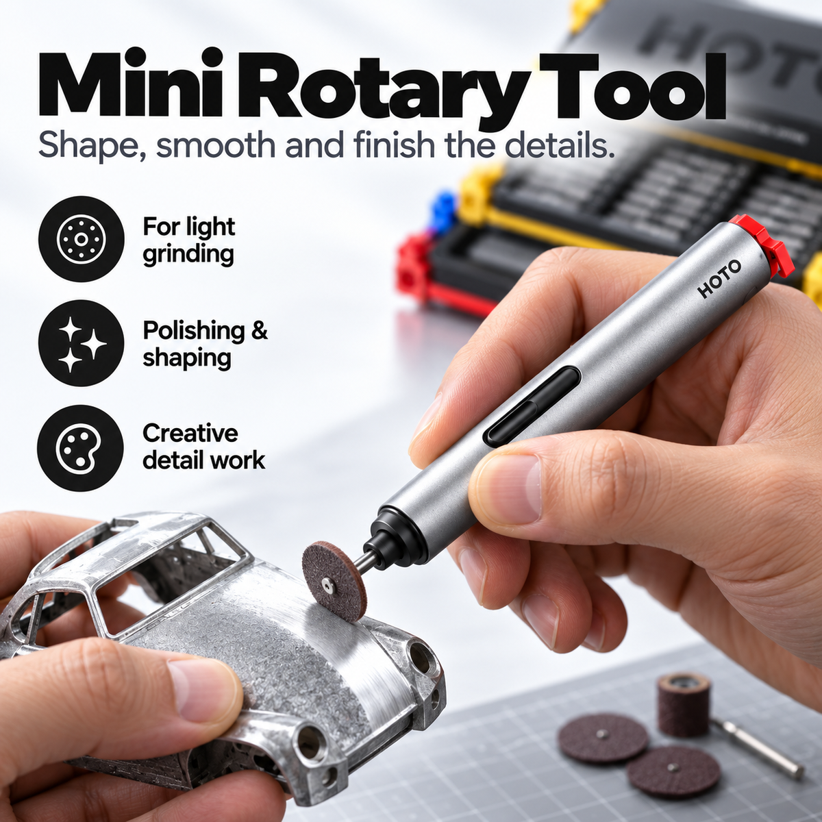 ⚡ 3-in-1 Modular Precision Tool System – Screwdriver, Mini Drill & Rotary Tool Setup