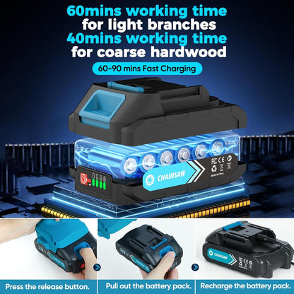 ⚡ 6-Inch Cordless Mini Chainsaw – Cut Faster, Work Easier