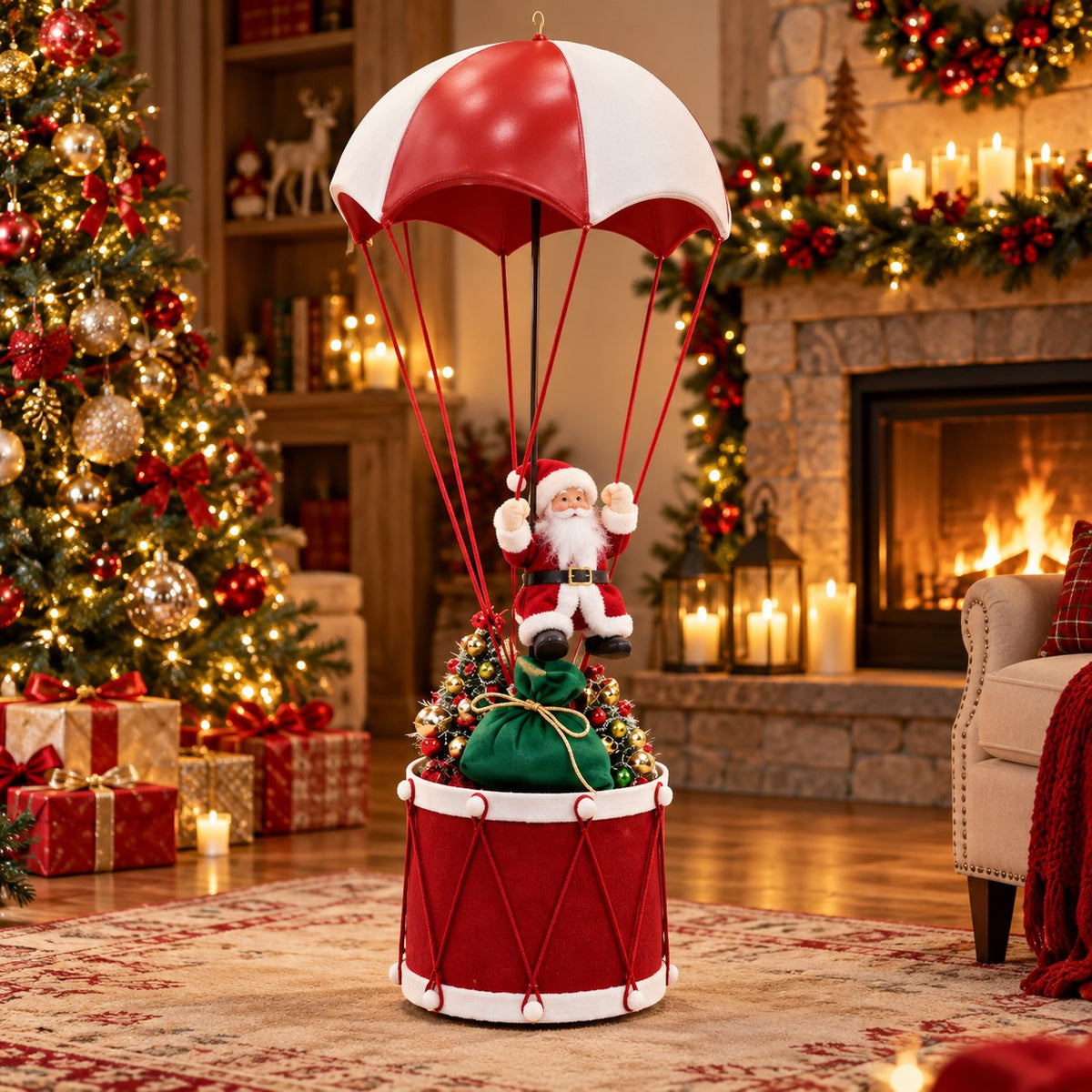 🔥The Floating Santa Experience – Cordless Glow & Musical Magic