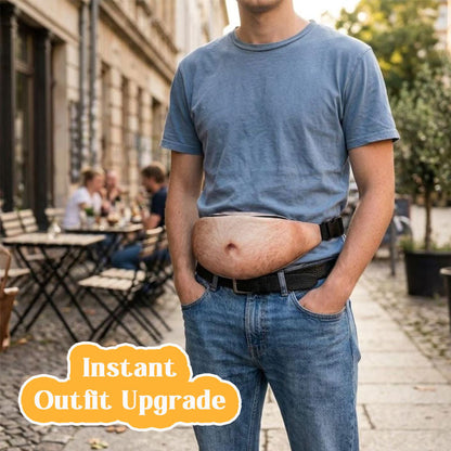 😂 Realistic Belly Waist Bag – Funny Hidden Fanny Pack & Gag Gift