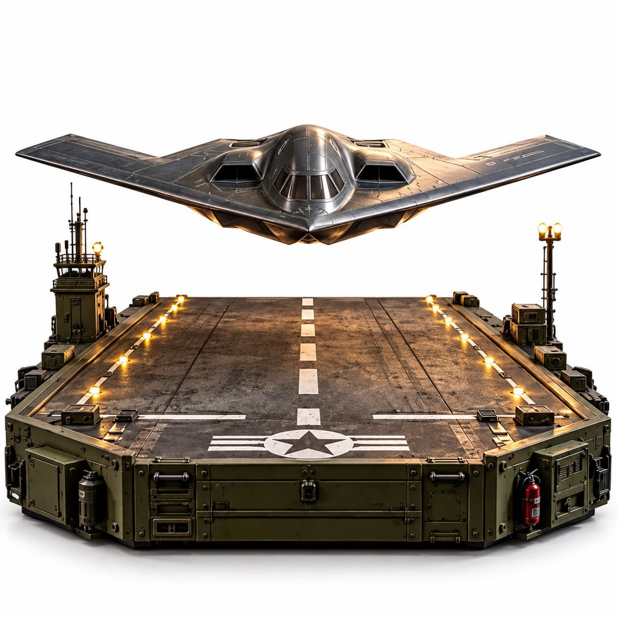 ✈️ Magnetic Levitation Aircraft Display – Floating Plane Model with LED Runway Base