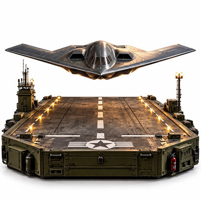 ✈️ Magnetic Levitation Aircraft Display – Floating Plane Model with LED Runway Base