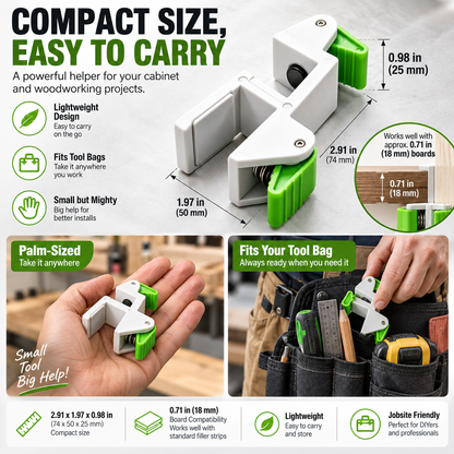 🛠️ Cabinet Installer’s Third Hand – Dual-Side Filler Clamp for Aligning, Scribing & Marking