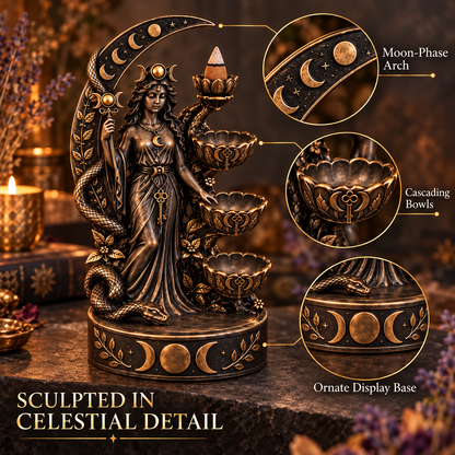☁️ Backflow Incense Burner – Cascading Smoke Sculptural Décor