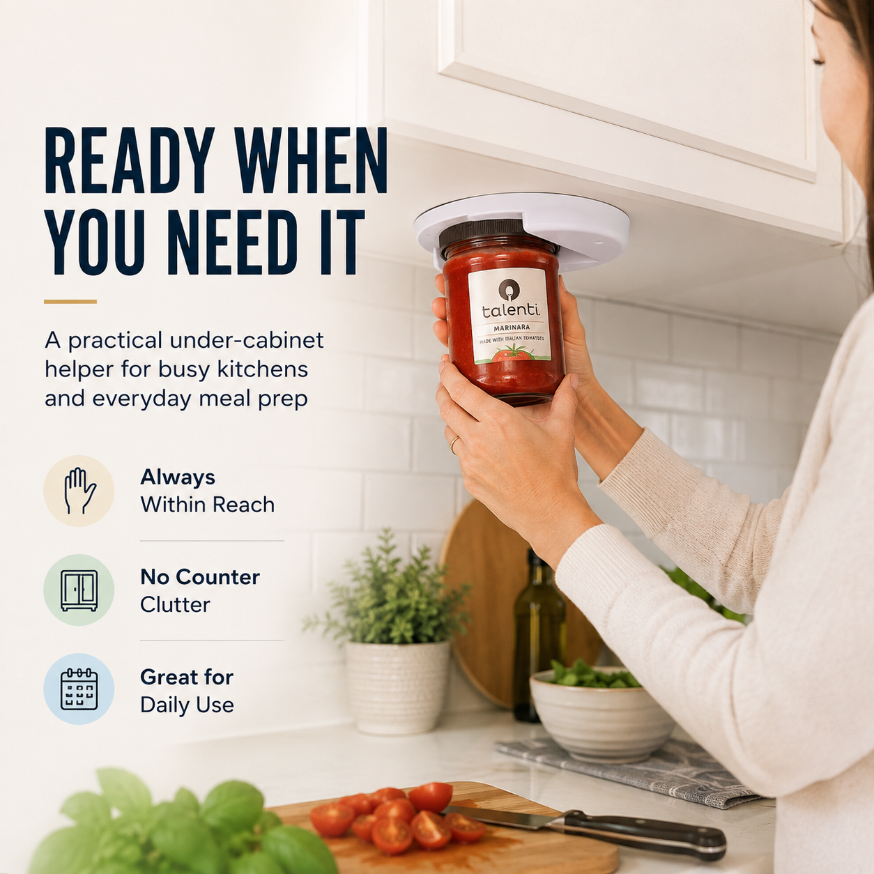 🔓 Under-Cabinet Jar Opener – Easy-Grip Lid Opener for Effortless Kitchen Use