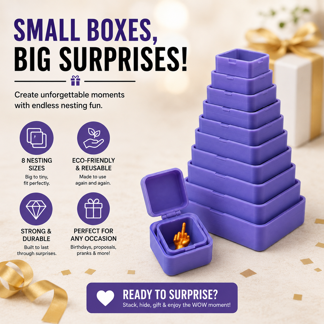 🎁 Multi-Layer Nesting Surprise Gift Box