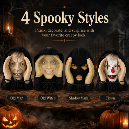 🎃 Creepy Hanging Halloween Face – 4 Spooky Window Prank & Porch Decor Styles