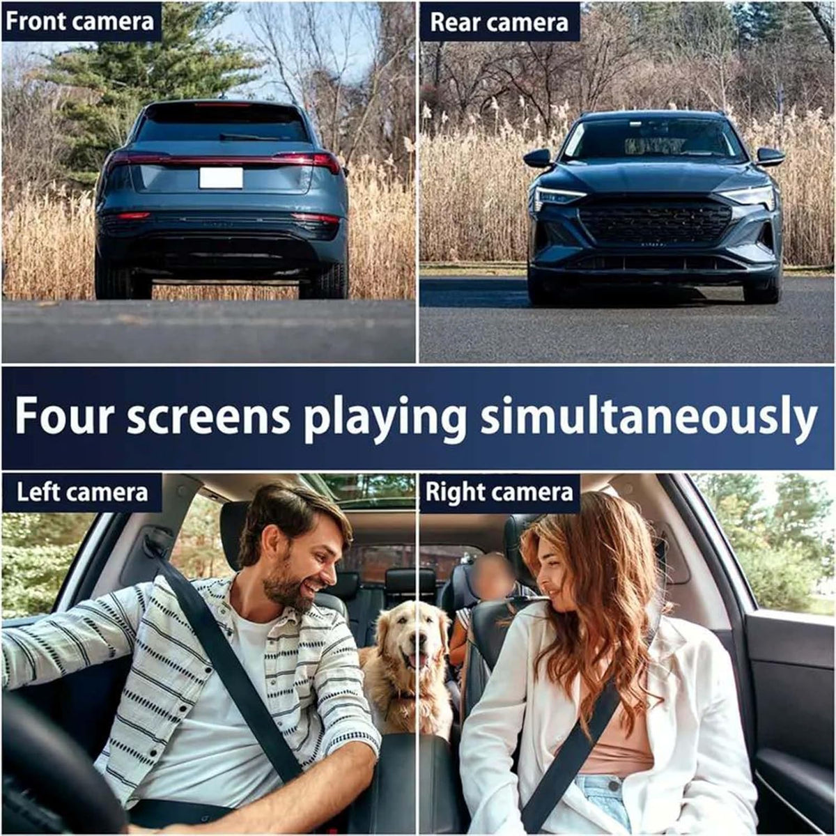 🚗 4-Channel Dash Cam – Multi-View Car Camera with Night Vision & G-Sensor