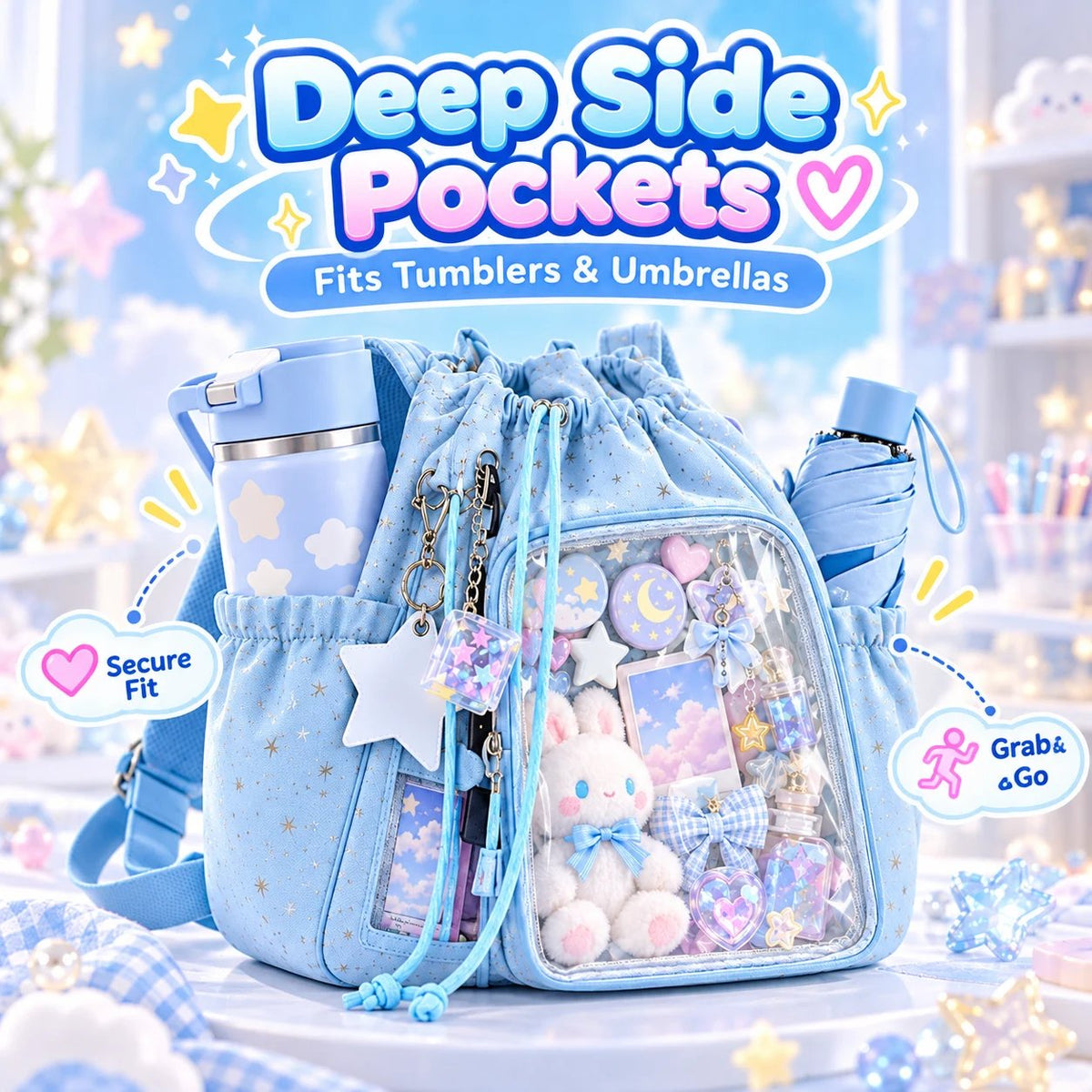 🎁Crystal-Clear Window Starry Ita Bag