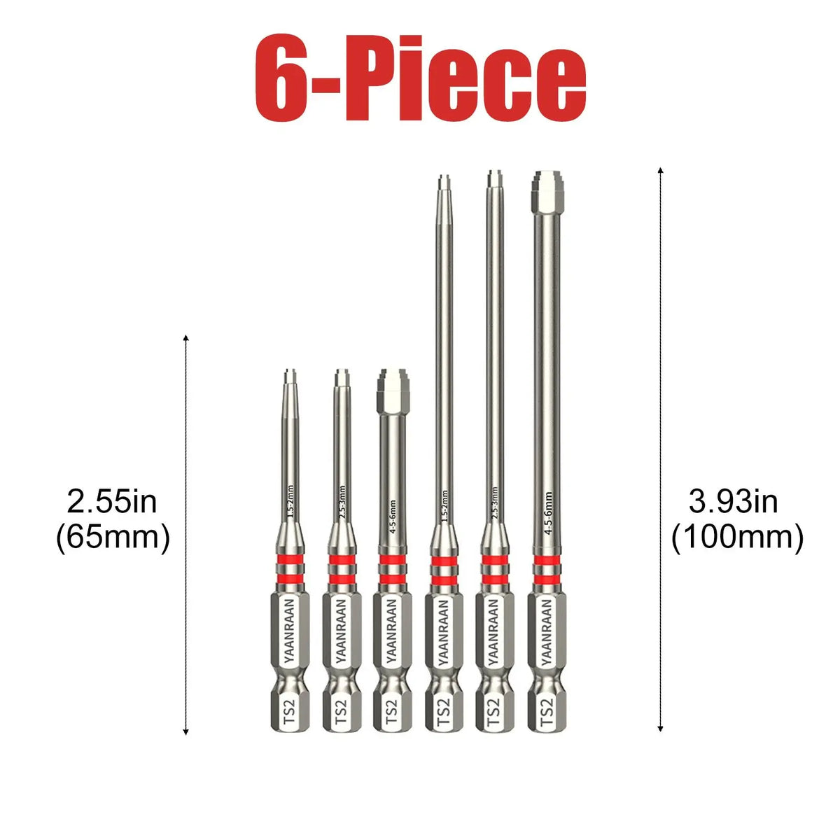 6-Piece Magnetic Hex Driver Bit Set