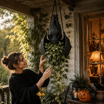 🦇 Hanging Bat Planter – Give Your Plants a Dark Side