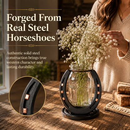 🌻Handmade Horseshoe Mason Jar Holder Collection