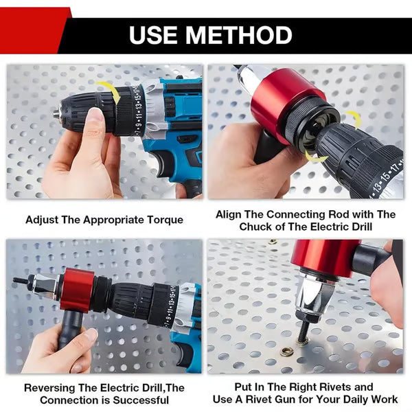 🔥LAST DAY 50% OFF - 🛠️Electric Drill Rivet Nut Gun Adapter Kit (M3-M8)