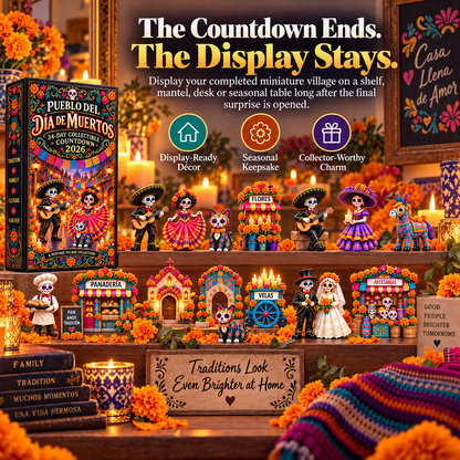 🌼 Pueblo del Día de Muertos 2026 – 24-Day Collectible Village Countdown