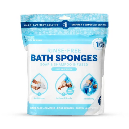 🚿 Rinse-Free Shower Wipes – Soap & Shampoo Infused, pH-Balanced for Elderly, Gym, Camping & Travel