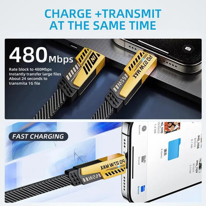 ⚡ Dual-Pack Fast Charging Adapter – USB-C & USB-A Multi-Port Charge