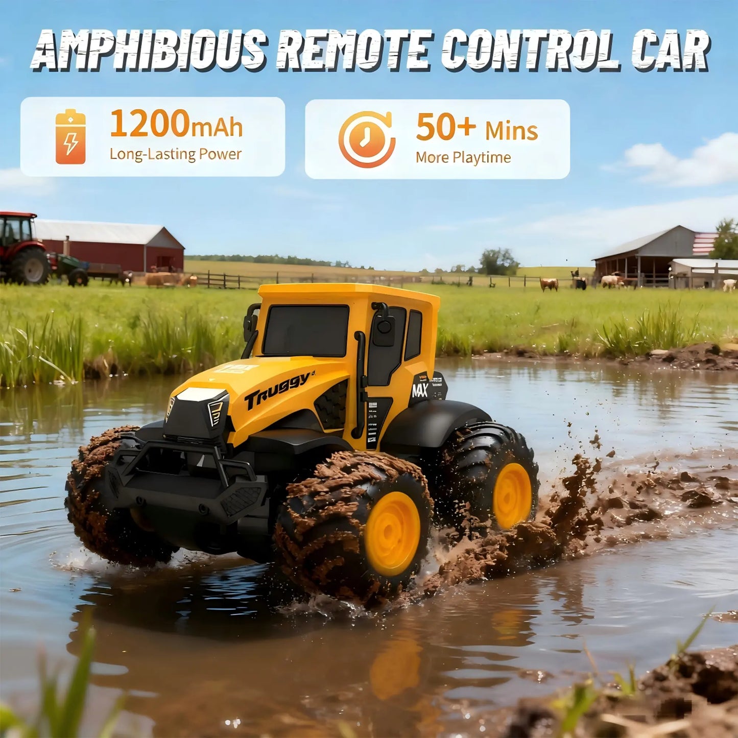 Waterproof 1:14 Amphibious RC Monster Truck - RC Model Car
