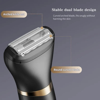 3-in-1 Electric Grooming Kit – Hair, Nose & Body Trimmer with LED Display