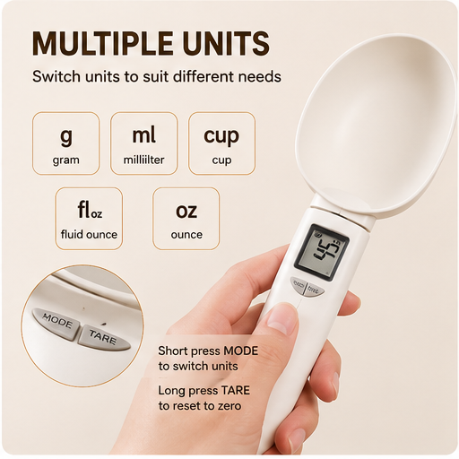 💖Hot 49% OFF🥄 Digital Measuring Spoon Scale — High-Precision Food Weighing Spoon