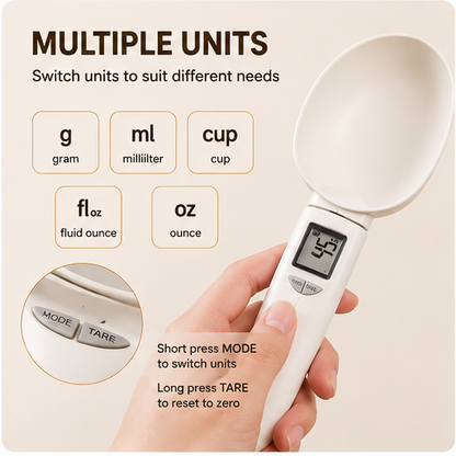 💖Hot 49% OFF🥄 Digital Measuring Spoon Scale — High-Precision Food Weighing Spoon