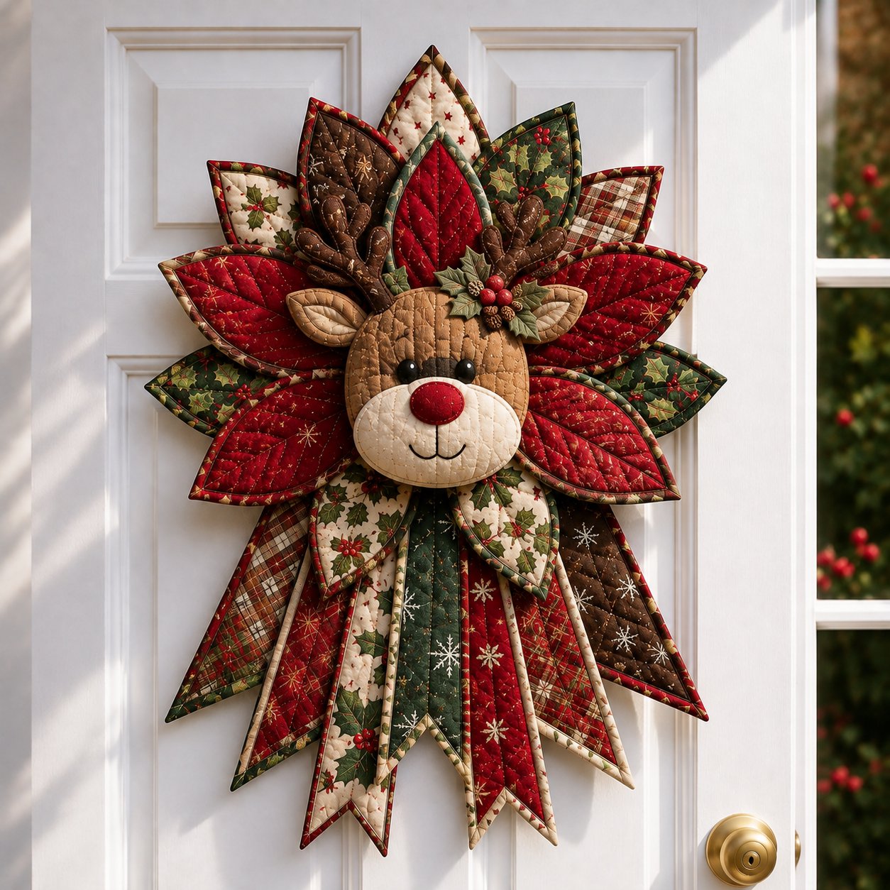 🎄 Festive Quilted Christmas Door Hanging DIY Sewing Kit