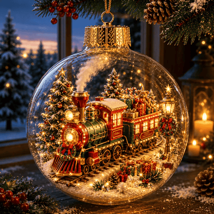 ✨Limited time 50% OFF -✨🎄 Glowing Christmas Story Ornament – Light-Up Mini Holiday Scene