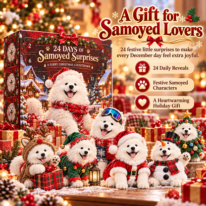 🐶 Samoyed Christmas Countdown Collection – 24 Festive Surprises