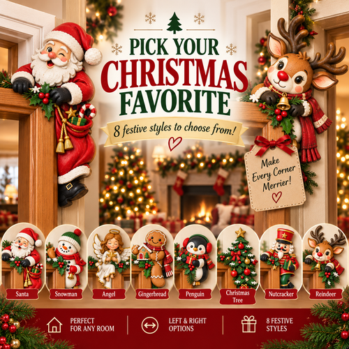 🎅Christmas Peekaboo Door Decor – A Little Holiday Surprise Around Every Corner