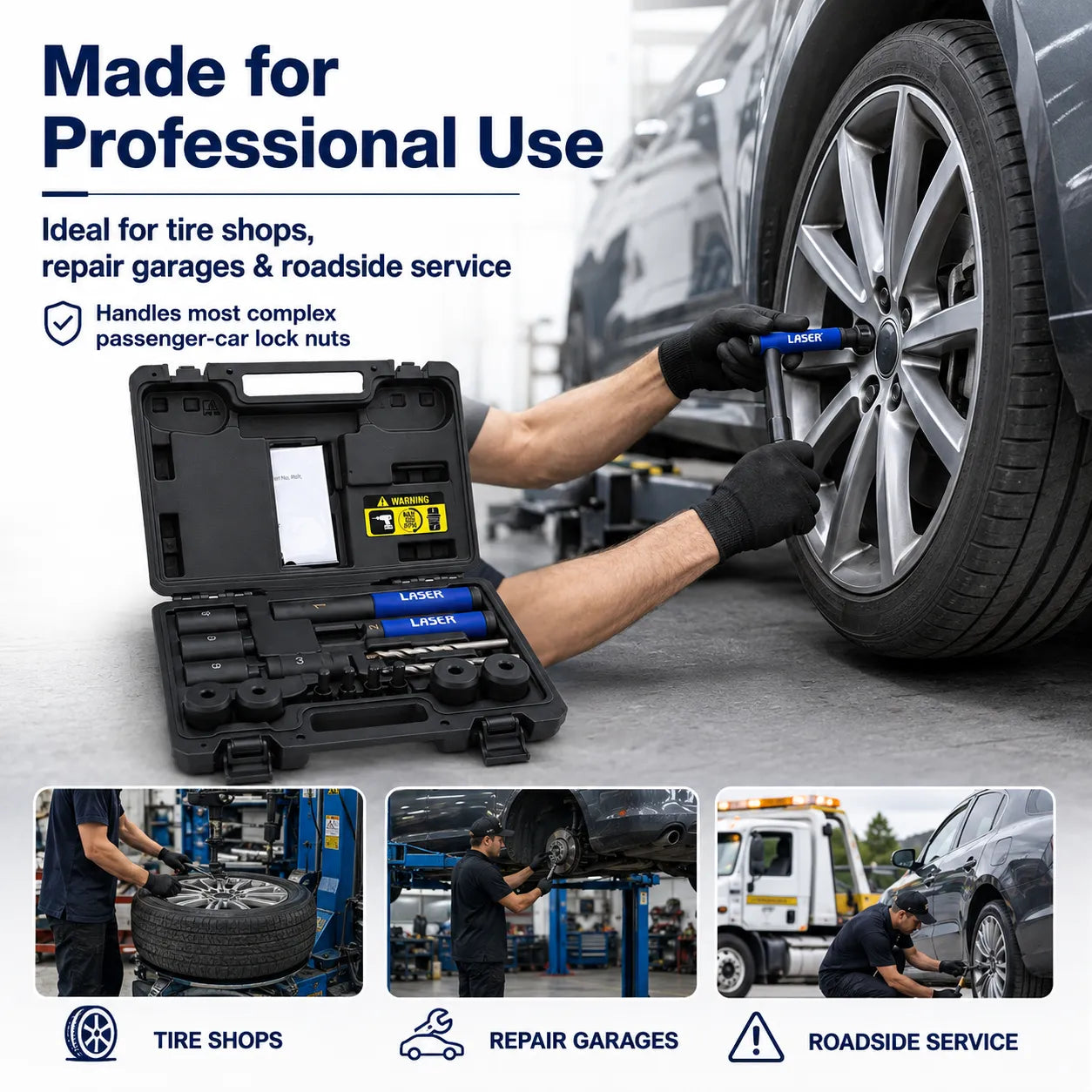 🚗Locking Wheel Nut Removal Kit - Lug Driller