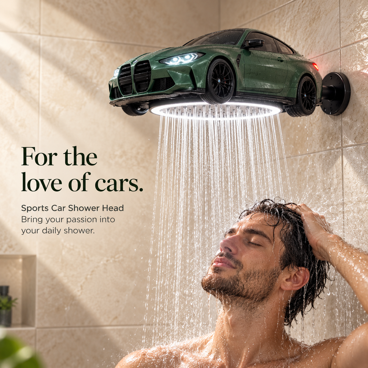 🚿 Sports Car Shower Head – Turn Your Daily Shower into a Car Lover’s Dream 🏎️