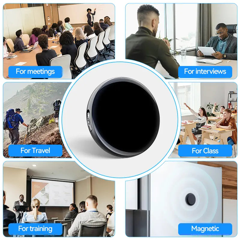 🎙️ Smart Magnetic Voice Recorder – One-Touch Recording with Noise Reduction & OTG Transfer