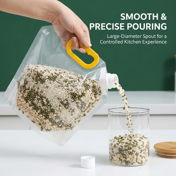 🌾 Reusable Airtight Grain Storage Bag – Seal, Carry & Pour With Ease