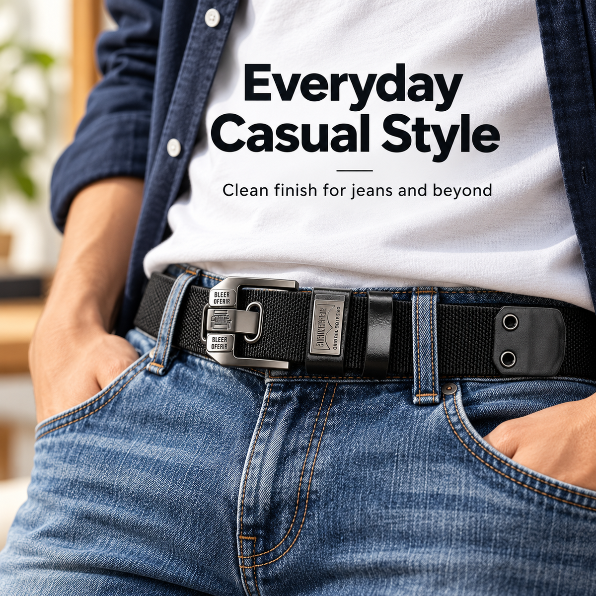Unisex Minimalist Stylish Waistband - Buckle-Free Men's Belt, Holeless Strap