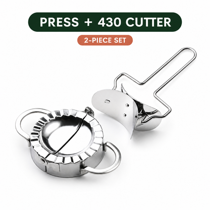 🥟 Steel DumStainless pling Maker & Dough Cutter Set – Roll, Fill, Press & Seal with Ease