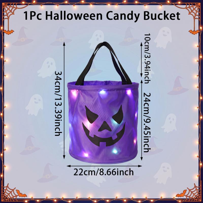 🎃 LED Light-Up Halloween Candy Bags – Make Every Candy Hunt Glow!