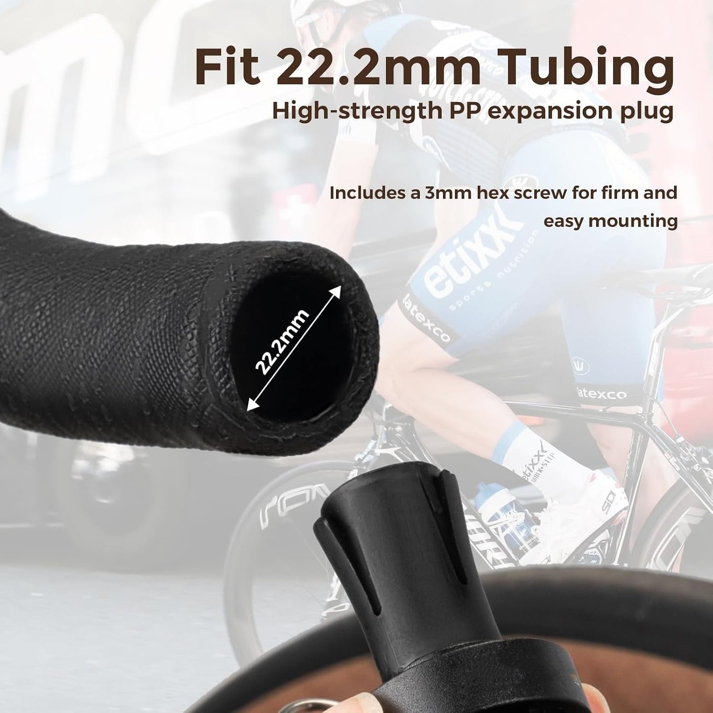 Bike Bell Bar End Bell 100dB Copper for 0.87inch Left/Right | Loud Ring, Rustproof Copper Alloy, PP Plug + Hex Key