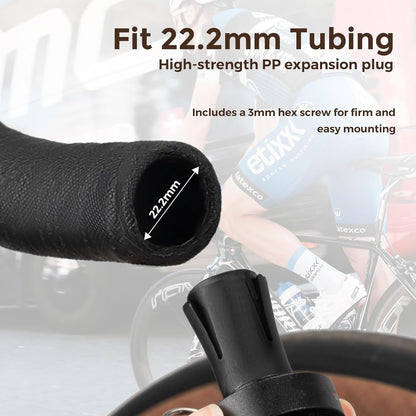 Bike Bell Bar End Bell 100dB Copper for 0.87inch Left/Right | Loud Ring, Rustproof Copper Alloy, PP Plug + Hex Key