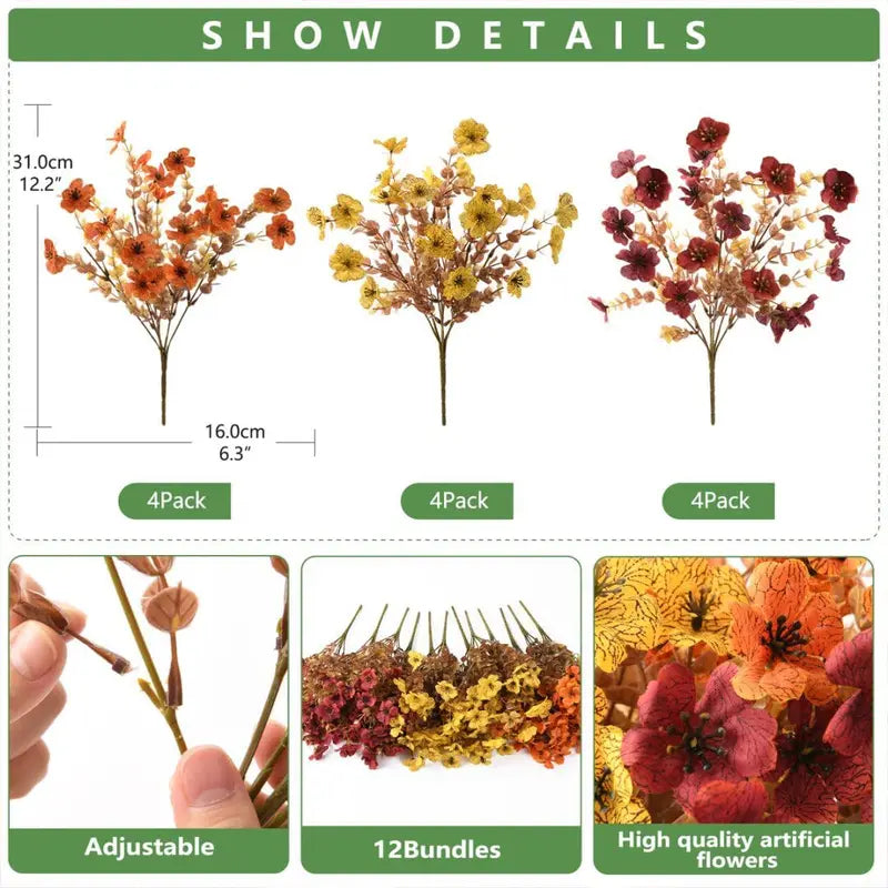 🌸Fall Artificial Flower (6/12/24pcs/set)