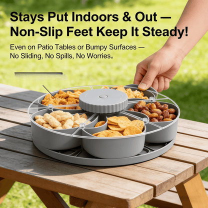 🎁Buy 2 Get Free Shipping！🍽️ Rotating 5-Compartment Snack Tray