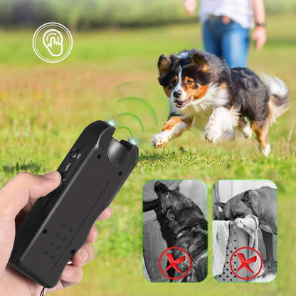 🔥Hot Sale - 49% OFF🔥Portable Ultrasonic Dog Deterrent with LED Flashlight