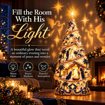 ⭐ Bethlehem Nativity Light-Up Christmas Tree – Faith-Inspired Holiday Display